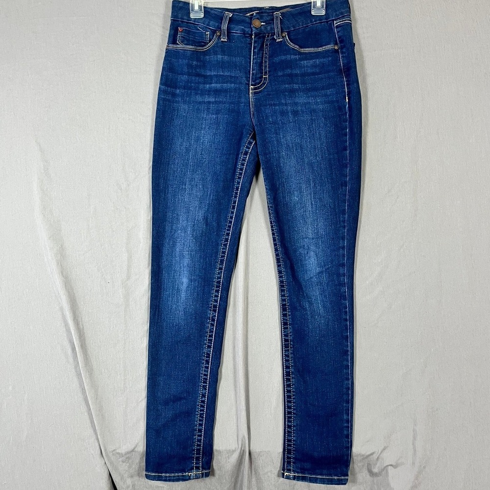 Seven7 Jeans Womens 8 Skinny Dark Wash Blue Stretch EUC